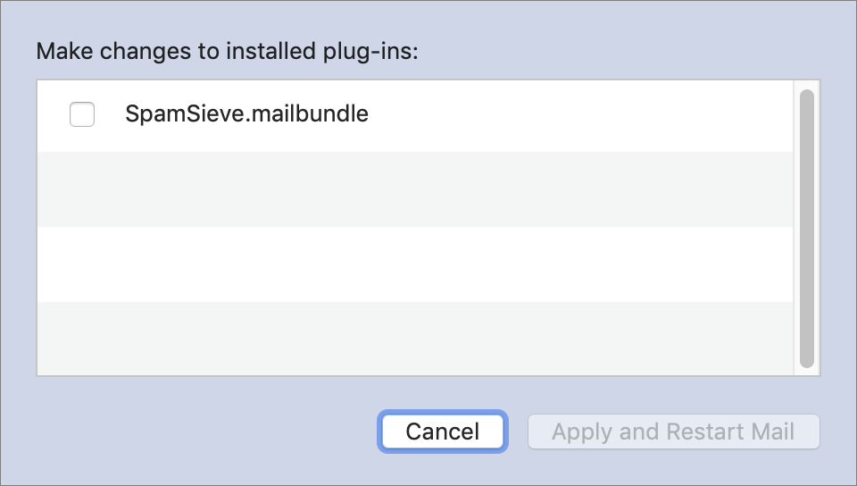 Figure 26: Select the plugin(s) you want to enable here.