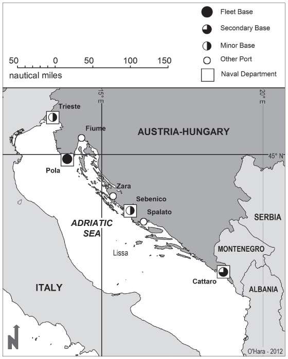 Map 1.1. Austro-Hungarian Naval Bases