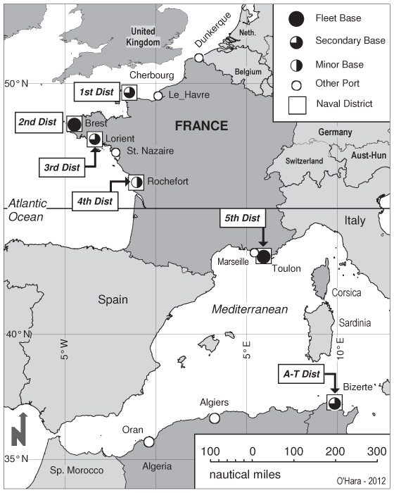 Map 2.1. French Naval Bases