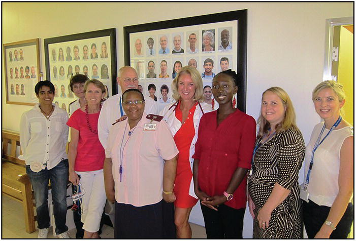 Group photo of African and Caucasian delegates.