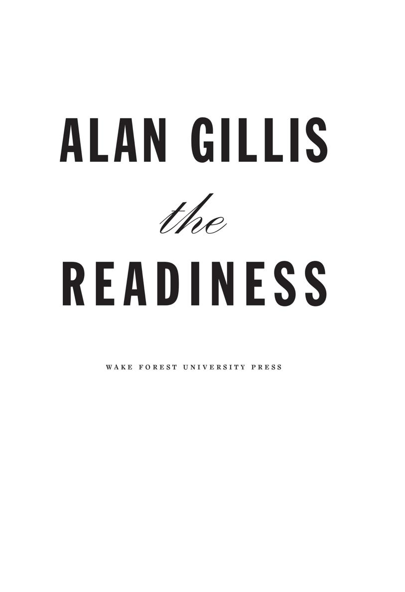 title page for The Readiness by Alan Gillis