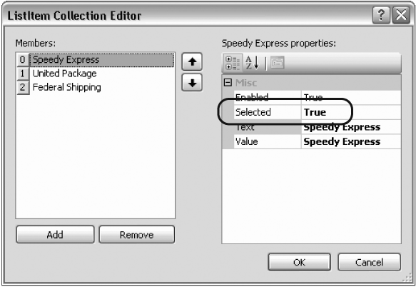 Editing a collection of list items