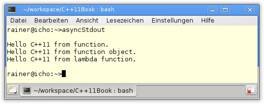 Asynchrone Ausgabe nach std::cout