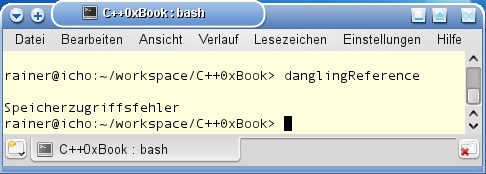 Speicherzugriffsfehler aufgrund einer dangling reference