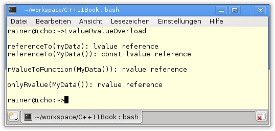 Überladen für Lvalues und Rvalues