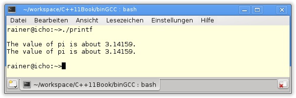 C++11- und C-printf