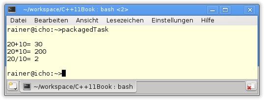 std::packaged_task mit einer Lambda-Funktion, einem Funktionszeiger und einem Funktionsobjekt