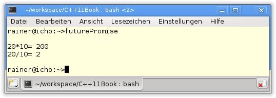 Arithmetik mit std::future und std::promise