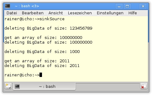 Sink and Source-Idiom in verschiedenen Variationen