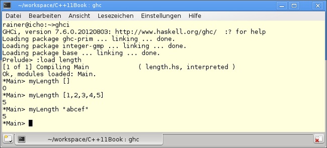 Laden und Ausführen von in der Haskell-Interpreter-Shell