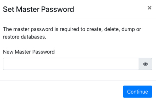 Figure 1.5 – Setting a new master password dialog