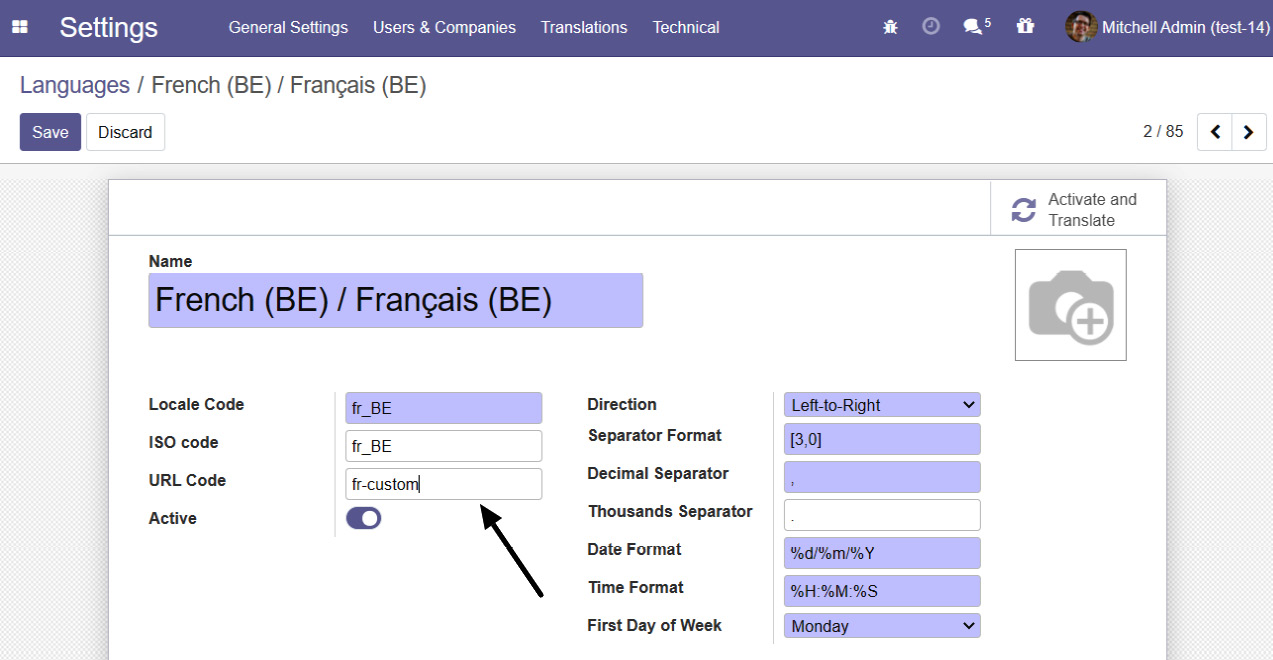 Figure 11.11 – Language URL code for a website
