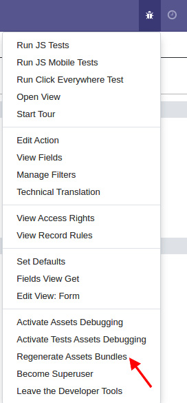 Figure 14.1 – Option to regenerate assets
