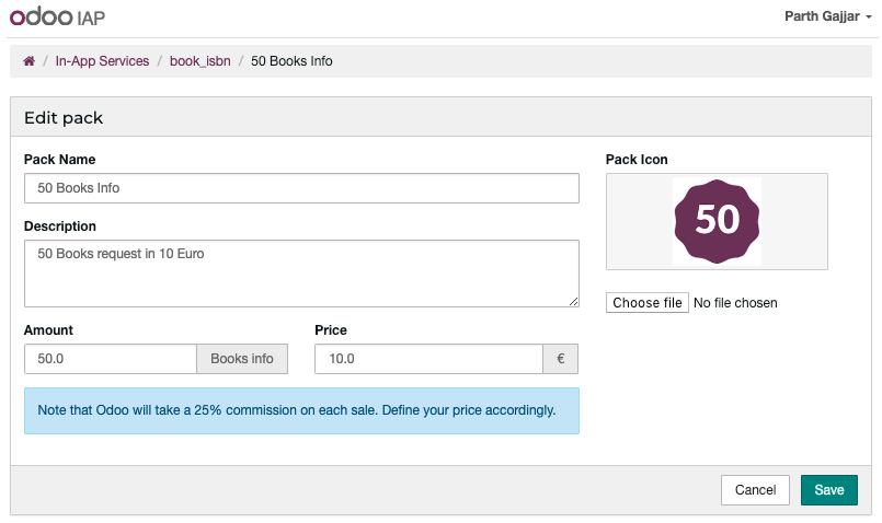 Figure 17.4 – A new pack for IAP
