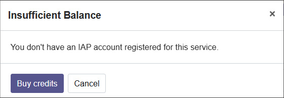 Figure 17.9 – Alert for insufficient balance
