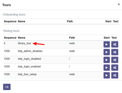 Figure 18.4 – List of tour test cases
