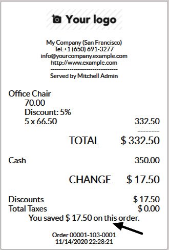 Figure 22.7 – Updated receipt
