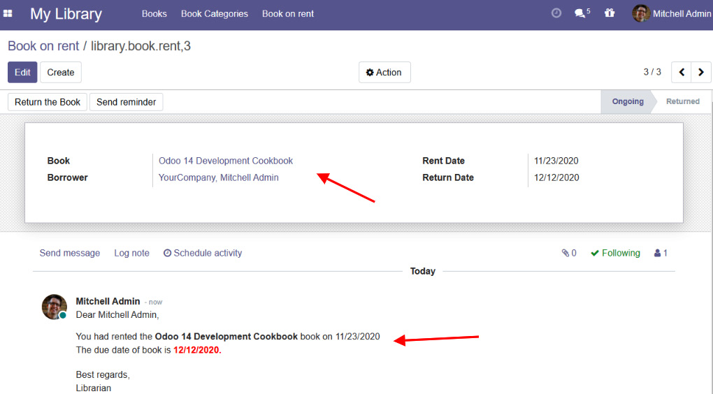 Figure 23.10 – Record generated via email
