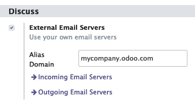 Figure 23.1 – Setting an alias domain 
