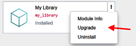 Figure 4.1 – Option to update the module
