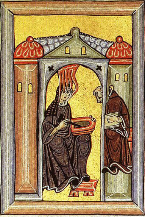 Hildegard von Bingen, abgebildet auf inem Frontispiz