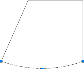 Same illustration as in figure 5.42 with 2 grips overlying at the 2 intersections (lower portion of the 2 lines).