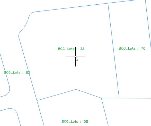 Screenshot of the plan view presenting a larger Parcel #23 and erased Parcel #69.