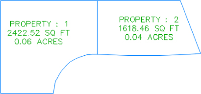 Illustration of two parcels, the left parcel now bigger than the right parcel.