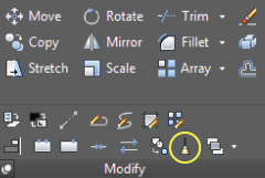 Snippet image of the Modify panel with the broom icon representing the Overkill command.