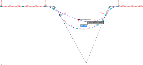 Illustration of a V-shaped line with an inverted arc and another added curve live atop.