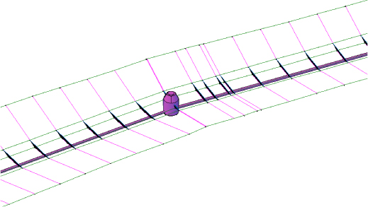 A 3D diagram of a completed pipe trench corridor.