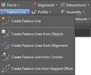 Screenshot of a grading interim surface after it has been applied with a contour on a polyline. Image is titled After.