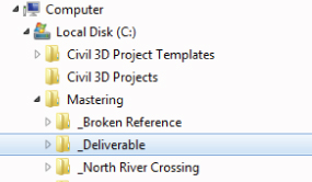 Snippet image of the data tree for Computer presenting the folder _Deliverable under Mastering folder.