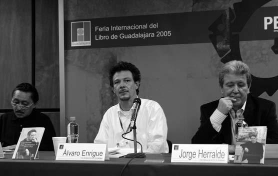 Sergio González Rodríguez, Álvaro Enrigue y JH (FIL Guadalajara, 2006)