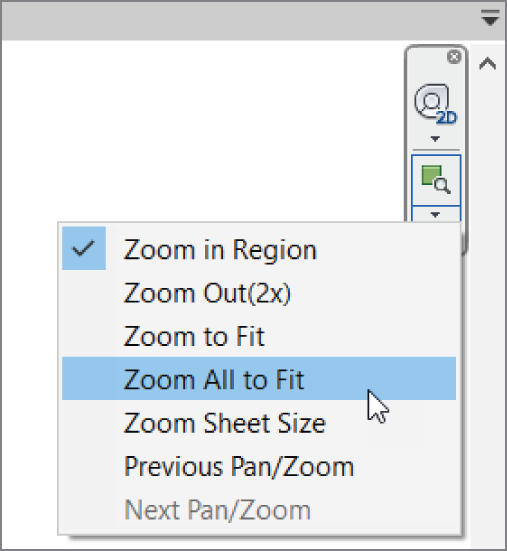 The standard zoom commands