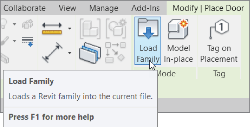 You can load an RFA file during the placement of a hosted family.