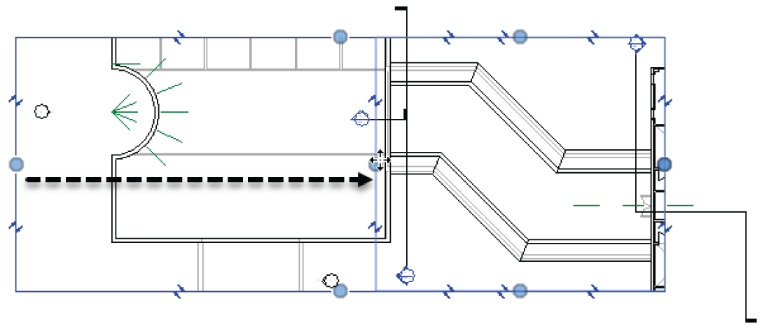 Dragging the crop region to cut out any unnecessary geometry