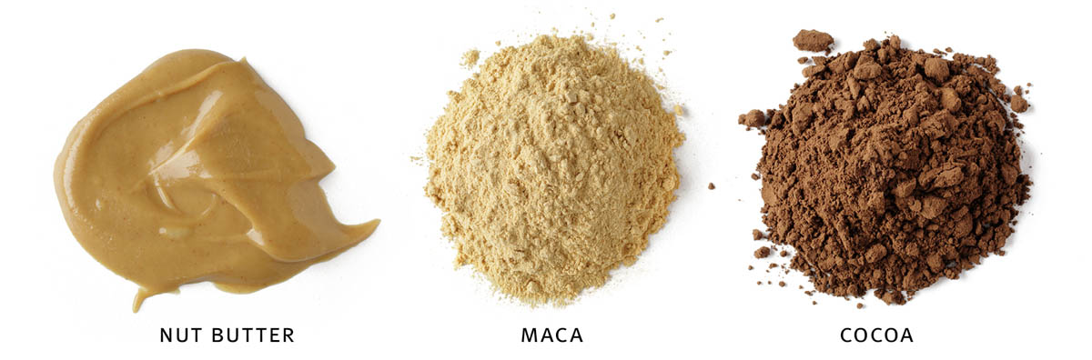 nut butter; maca; cocoa