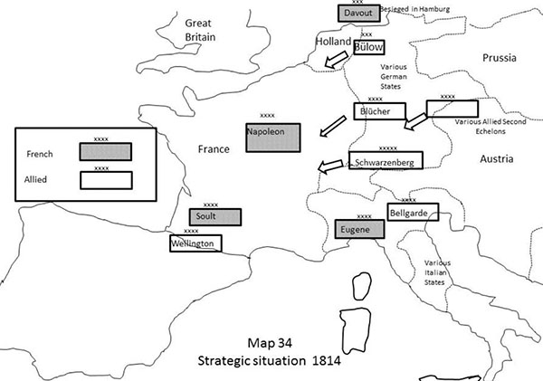 Map 34 Strategic situation 1814