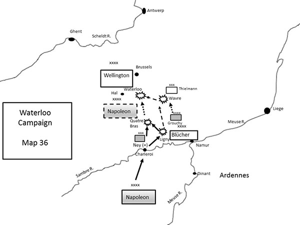 Map 36 Waterloo Campaign