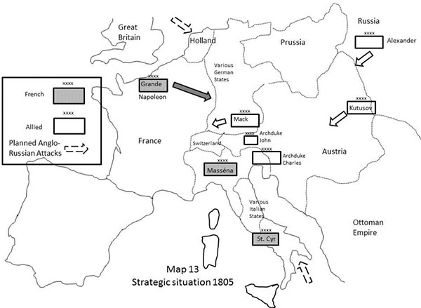 Map 13 Strategic situation 1805