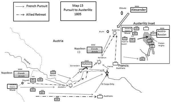 Map 15 Pursuit to Austerlitz 1805