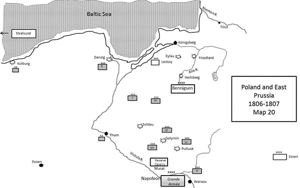 Map 20 Poland and East Prussia 1806-1807