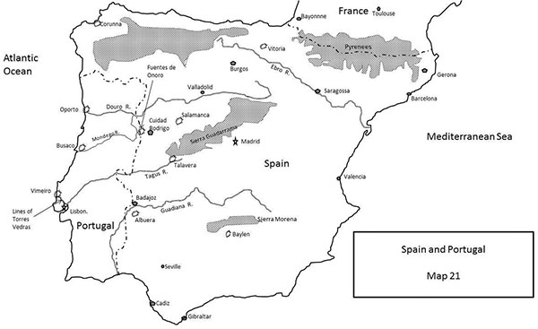 Map 21 Spain and Portugal