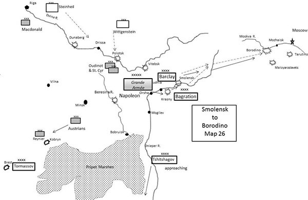 Map 26 Smolensk to Borodino