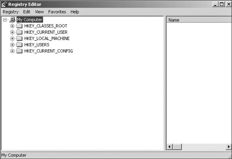 Screenshot of the registry editor dialogue box.