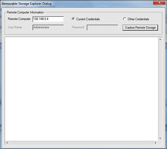 Screenshot of the Remote Explorer in NSAudit.