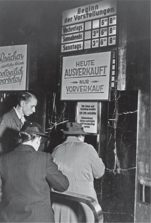 Queuing for cinema tickets, Berlin.