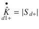 $$ \mathop {\hat{K}}\limits^{ \bullet }_{d1 + } = \left| {S_{d + } } \right| $$