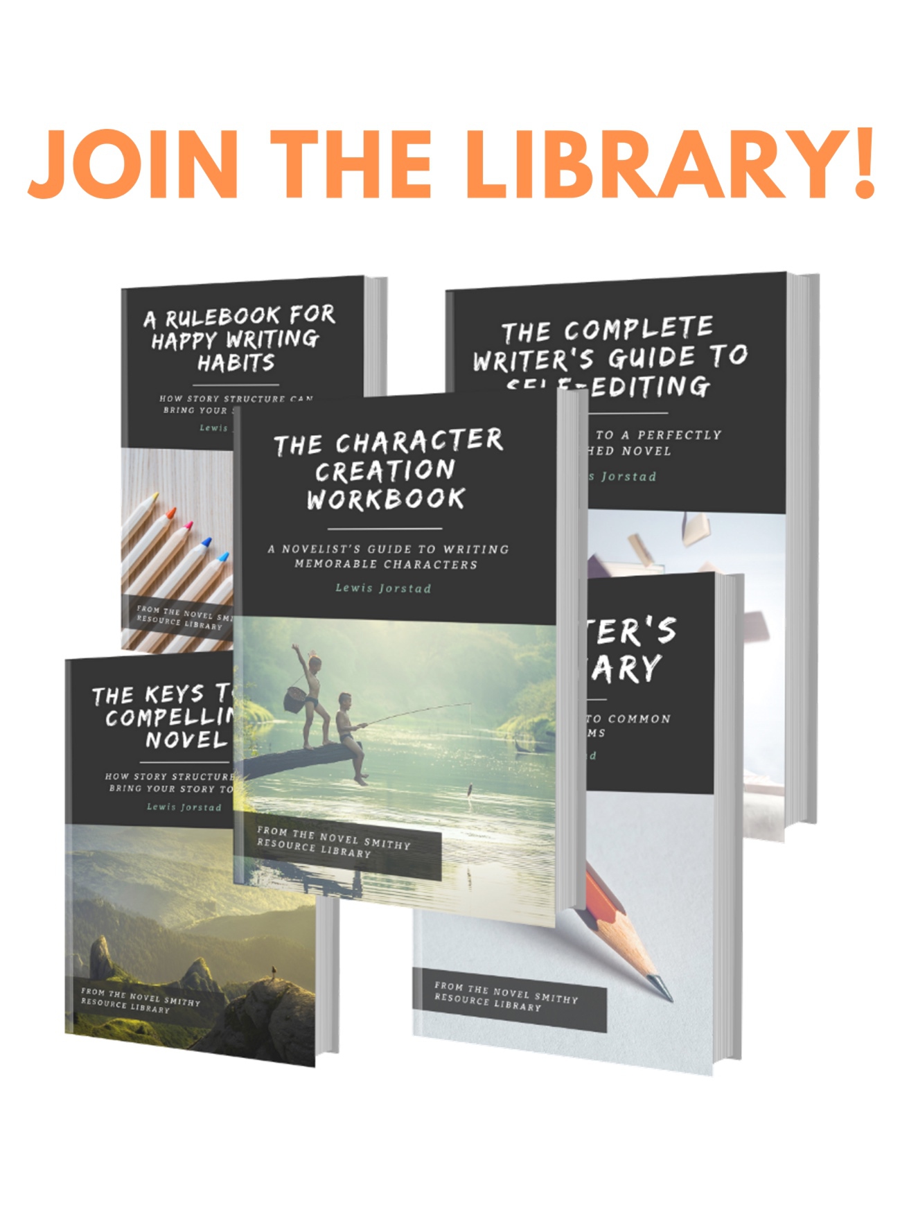 Join the library for access to free books and resources on everything from character development to self editing!